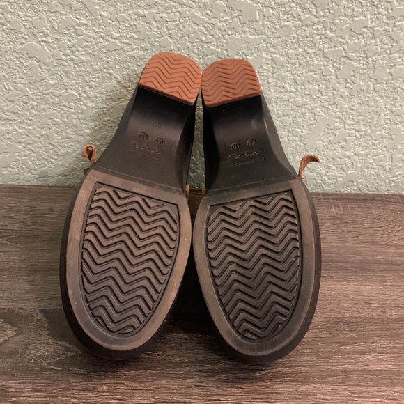 CROCS  Black & Tan Clogs Wedge Heels  - Size 10 - Picture 6 of 7
